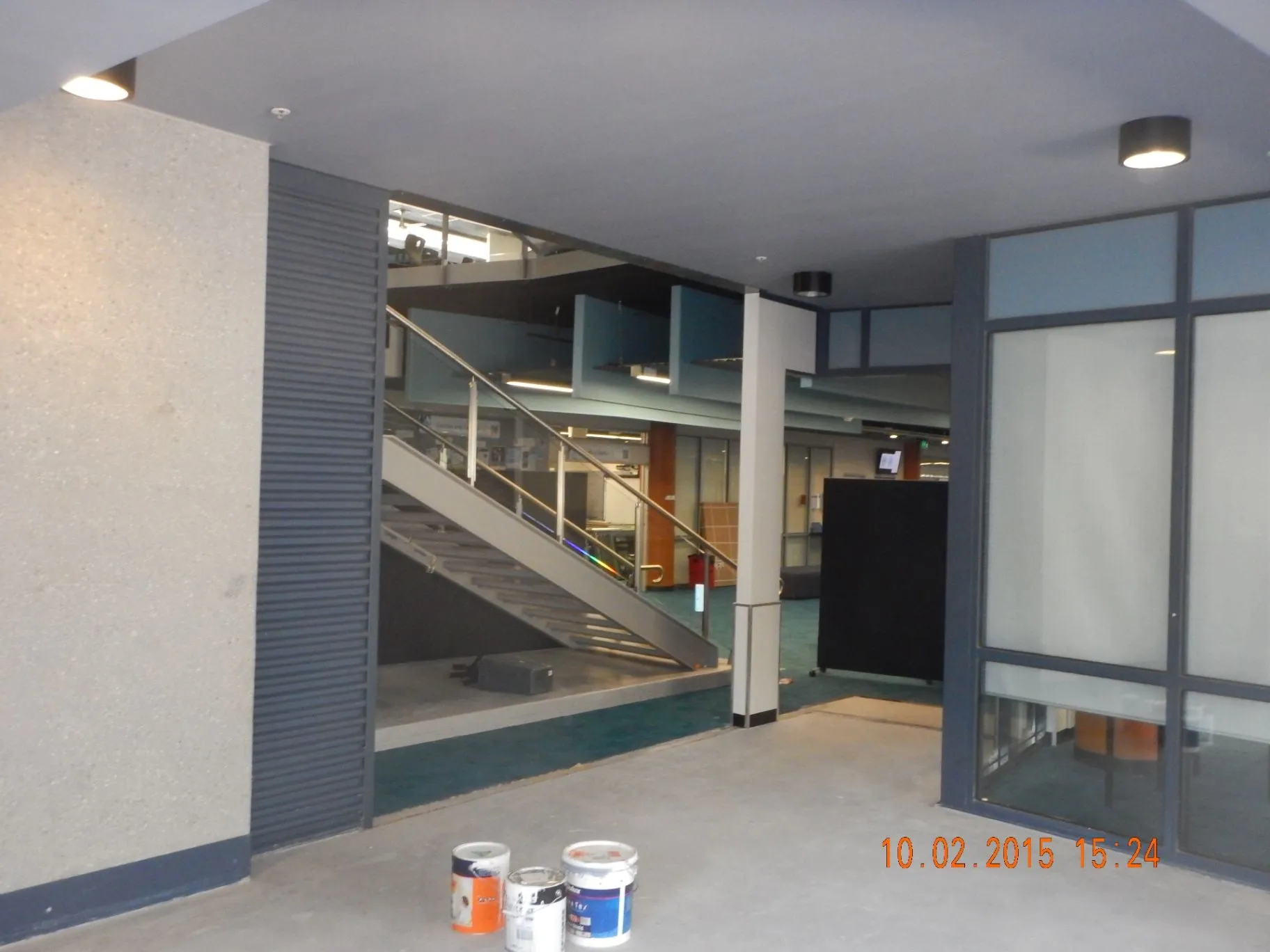 Completed Monash building entrance and covered approach