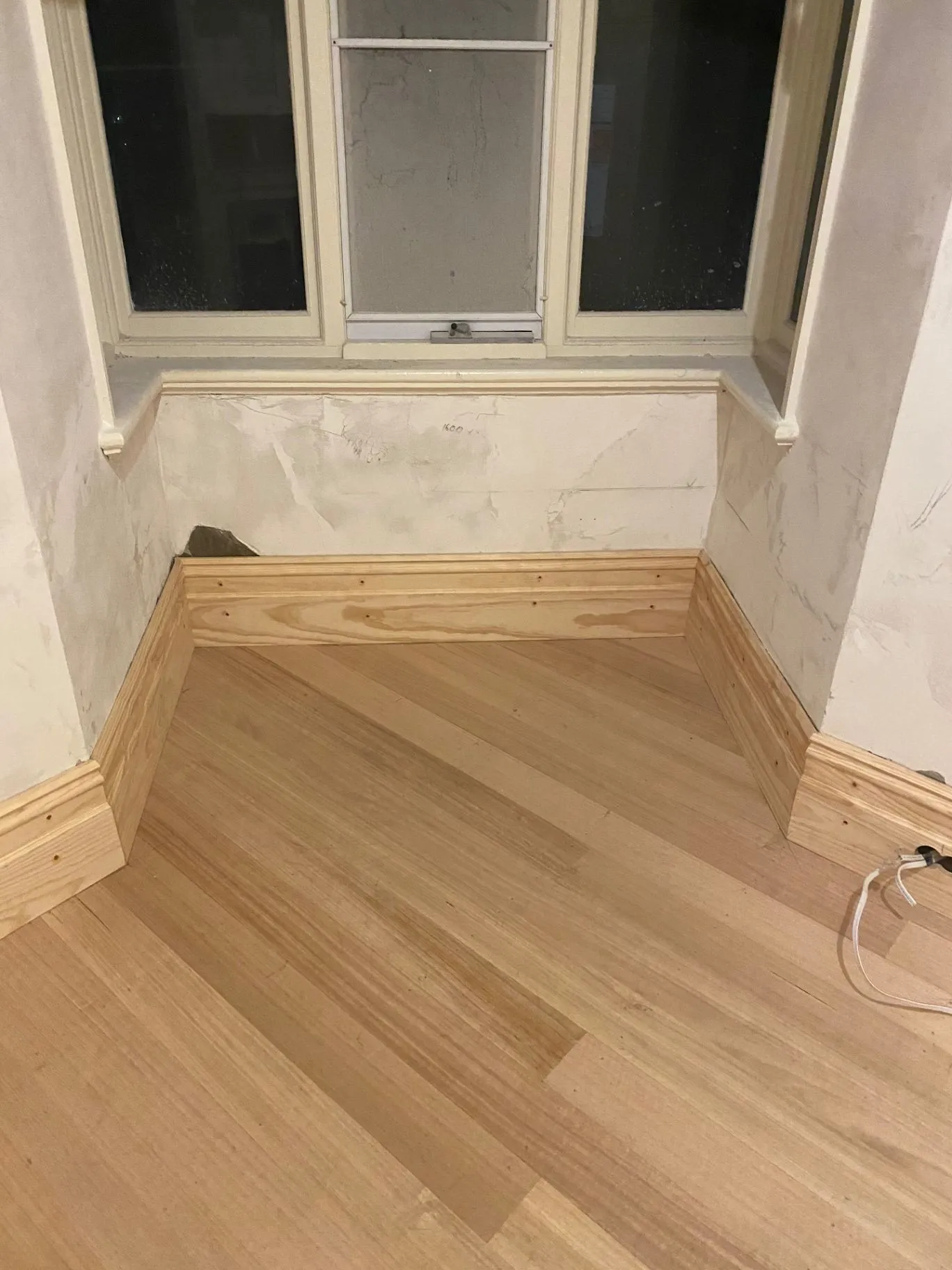 Elsternwick interior with timber floor and bay window detail